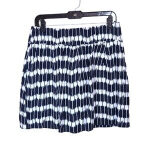 Ann Taylor Loft Navy And White Mini Skirt Size 8 Linen